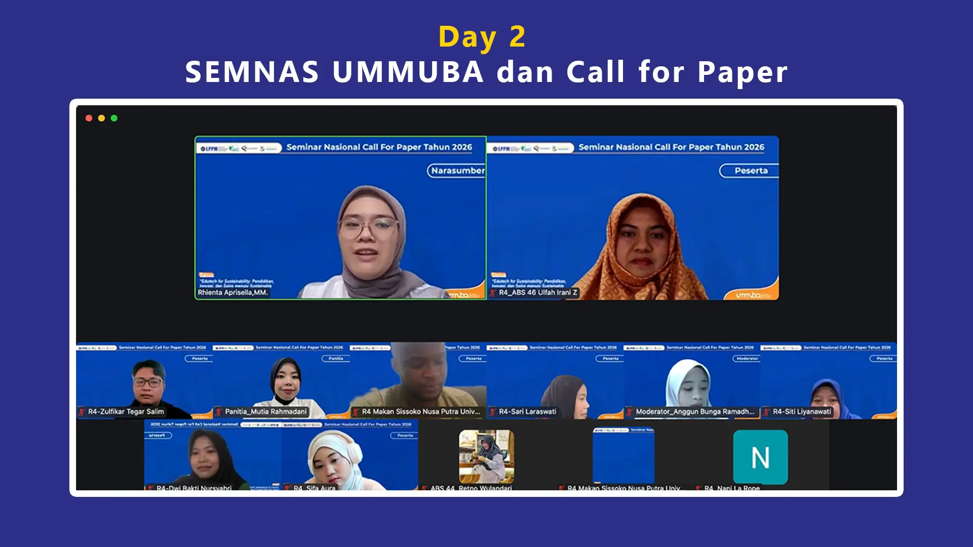 Hari Kedua Seminar Nasional dan Call for Paper Tahun 2026, LPPM UMMUBA Fasilitasi Presentasi Ilmiah dari Berbagai Bidang Keilmuan